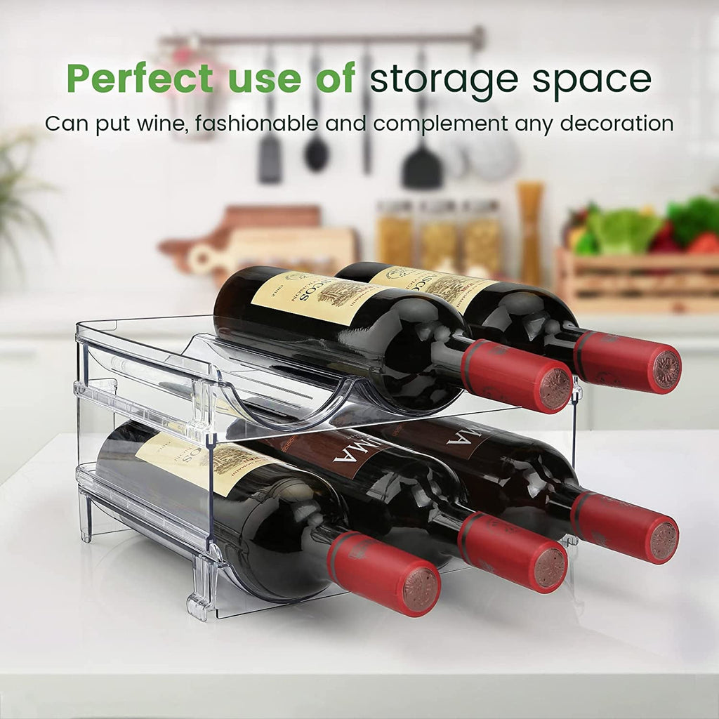 Water Bottle Organizer for Cabinet, Water Bottle Storage Organizer, 2 Packs Water Bottle Storage Rack, Water Bottle Holder for Cabinet, Stackable Water Bottle Storage Rack - Imagem 5